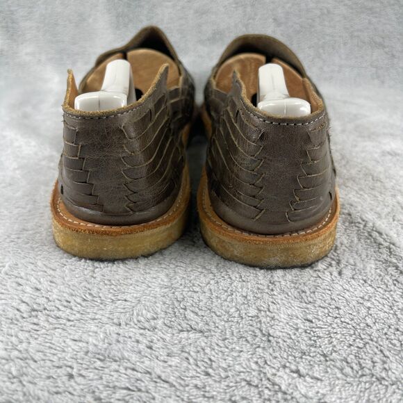 WILL Leather Goods Woven Leather Huarache Loafers Mens Size 12 Green Hand Woven main image 4